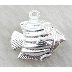 copper fish pendants, Silver plated