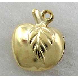 apple pendant, copper, Golden plated