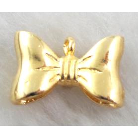 Golden plated copper bowknot pendant