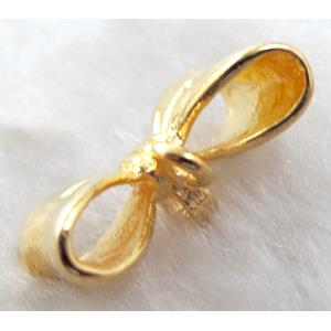 Golden plated copper bowknot pendant