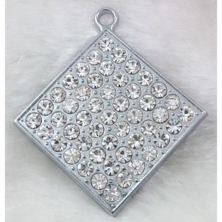 Platinum Plated Jewelry Pendant Enchase Rhinestone