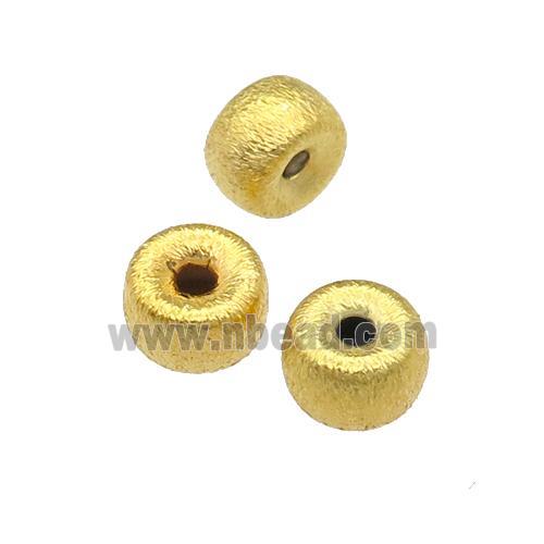 copper spacer rondelle beads, brushed, gold plated