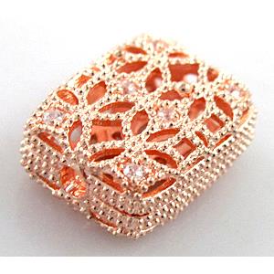 alloy bead with Zircon, red copper