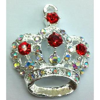 alloy crown pendant with Rhinestone