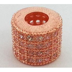 copper bead with zircon, red copper