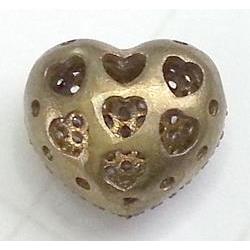 copper bead with zircon, brass