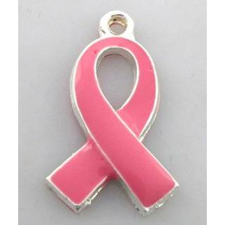 cancer awareness ribbon, enamel alloy Pendant
