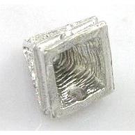 Bracelet bar, alloy bead with rhinestone, platinum plated