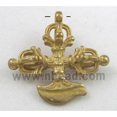 copper Phurba pendant, brass