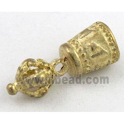 copper Phurba pendant, bell, brass