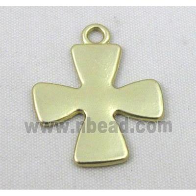cross alloy pendant, duck-gold
