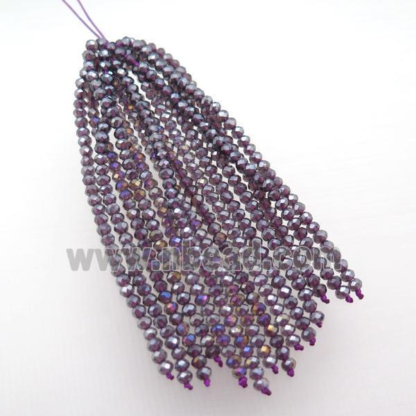 purple crystal glass Tassel pendant