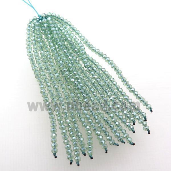 mintgreen crystal glass Tassel pendant