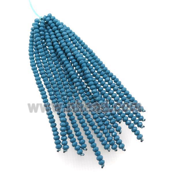 blue crystal glass Tassel pendant