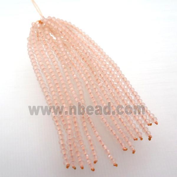 pink crystal glass Tassel pendant