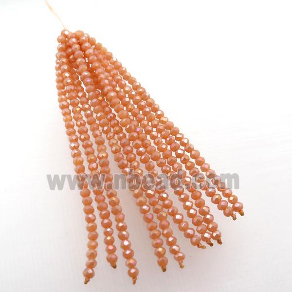 orange crystal glass Tassel pendant