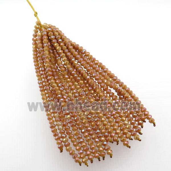 opaque champagne crystal glass Tassel pendant