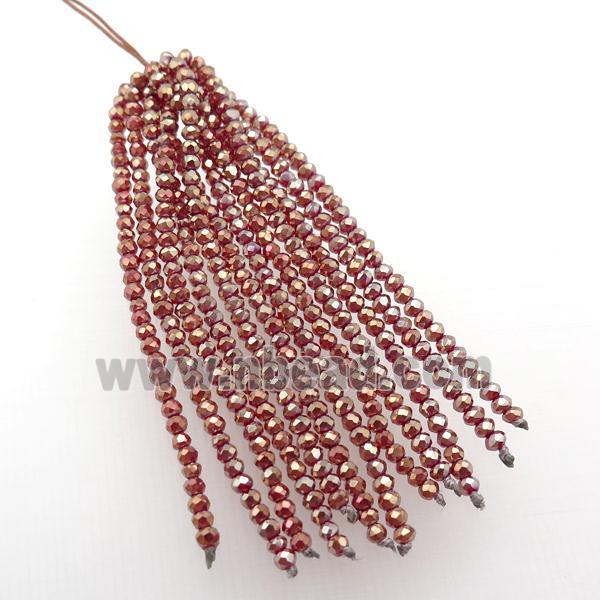 red crystal glass Tassel pendant