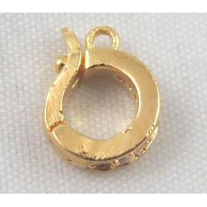 Zircon copper clasp, gold plated