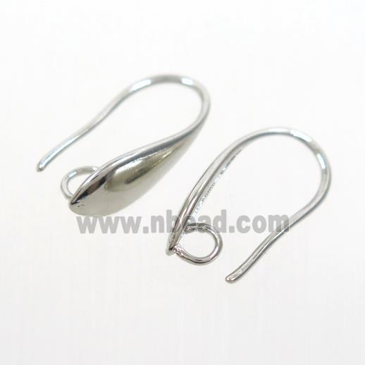 copper earring hook, color keeping, platinum plated
