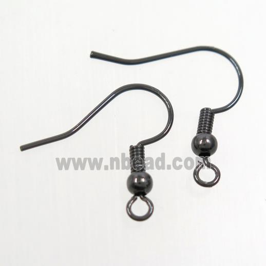copper earring hook, color keeping, black plated