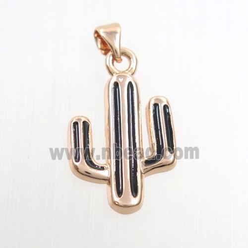 copper cactus pendants, rose gold