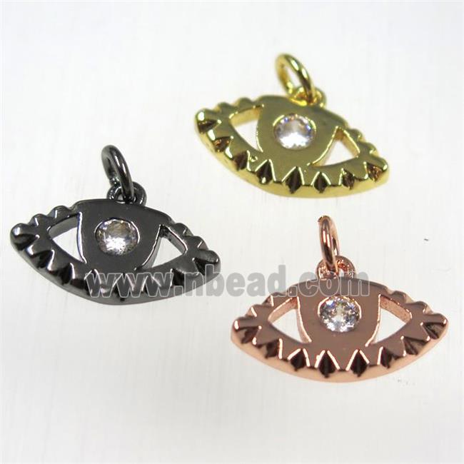 copper eye pendants paved zircon, mixed