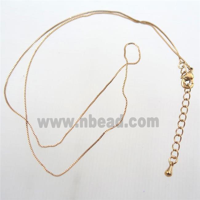 copper necklace chain, rose gold