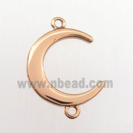 copper moon connector, rose gold