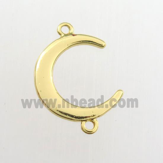 copper moon connector, gold plated