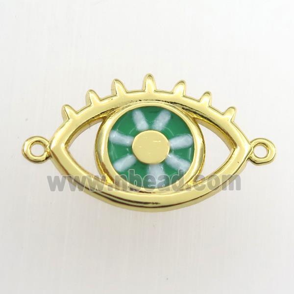 copper eye connector, enamel, gold plated