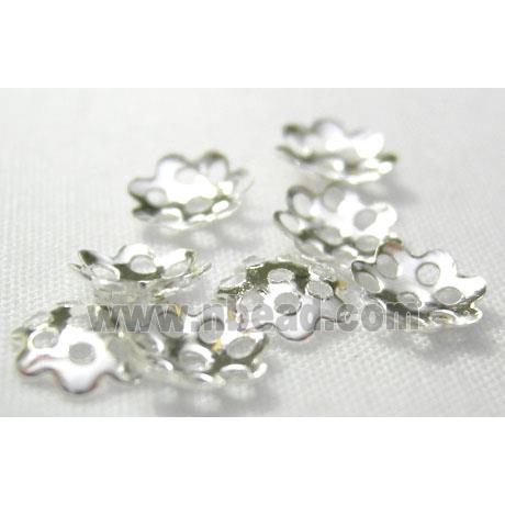 Silver Plated Bead Caps, Iron