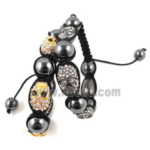 Fashion Skull Bracelets, Adjustable, hand-made