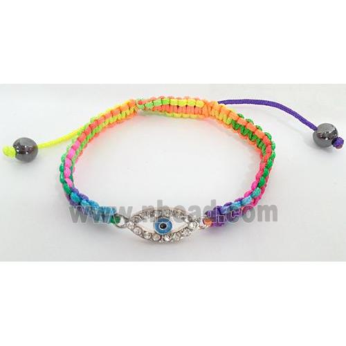 eyes Bracelets, resizable, mixed color, hand-made
