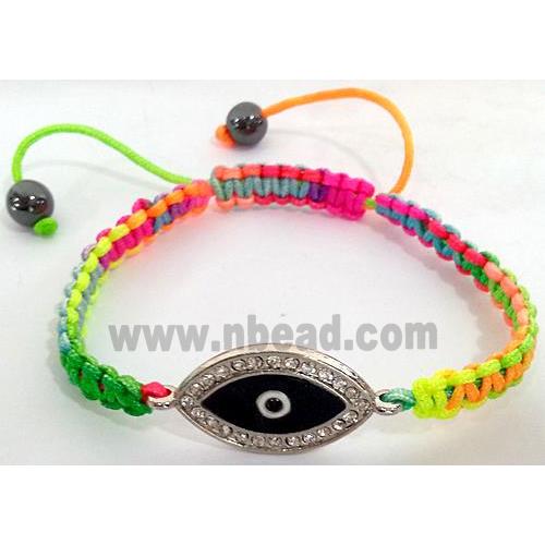 eyes Bracelets, Adjustable, mixed color, hand-made
