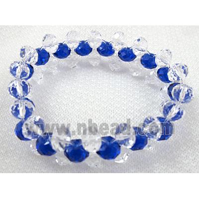 Chinese Crystal Glass Bracelet, stretchy