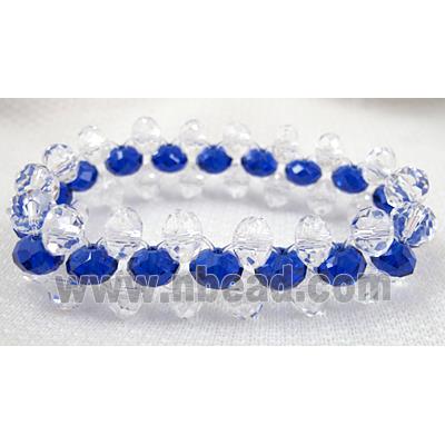 Chinese Crystal Glass Bracelet, stretchy