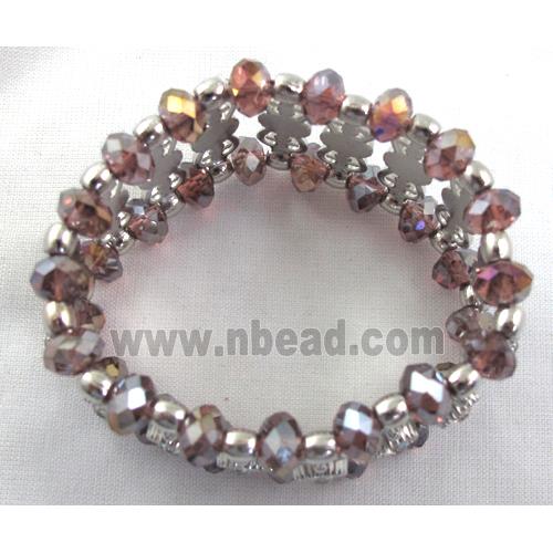Stretchy Chinese Crystal glass Bracelet