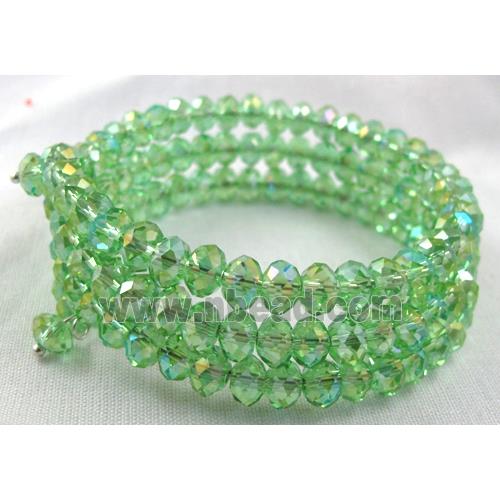 Chinese Crystal Bracelets, light green AB Color