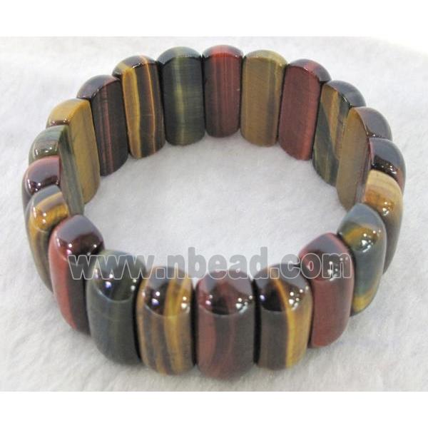 rainbow Tiger eye stone bracelet, AA grade, stretchy