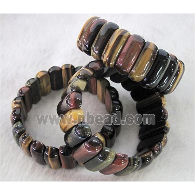rainbow Tiger eye stone bracelet, AA grade, stretchy