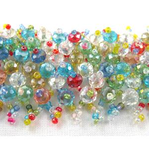 Chinese Crystal glass Bracelet, seed glass bead, colorful