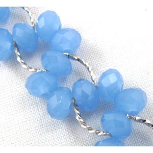 Chinese Crystal glass Bracelet, blue