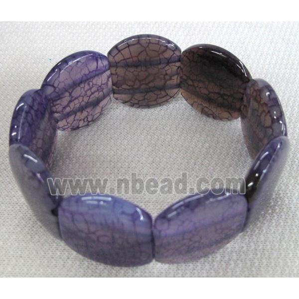agate bracelet, stretchy, purple