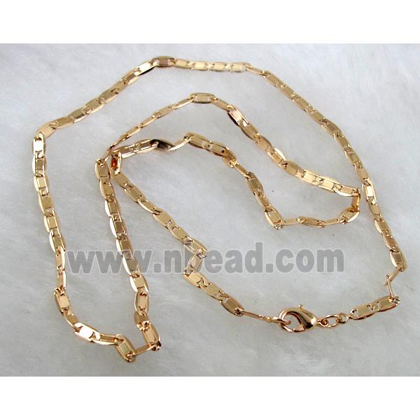 CC-Gold Plated copper necklace, Nickel Free, Lead Free