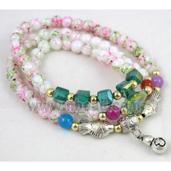 fashion jewelry, glass necklace, bracelet, CCB