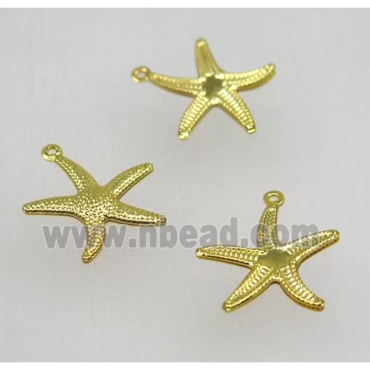 Raw Brass starfish pendant