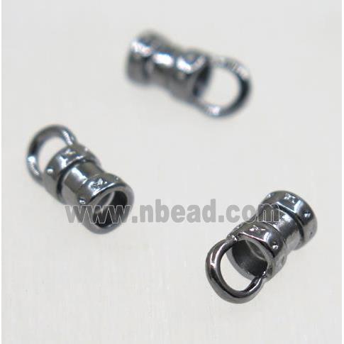 brass end cord clasp, black plated