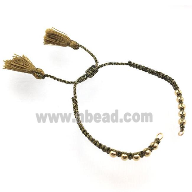 nylon wire bracelet chain with tassel, abjustable