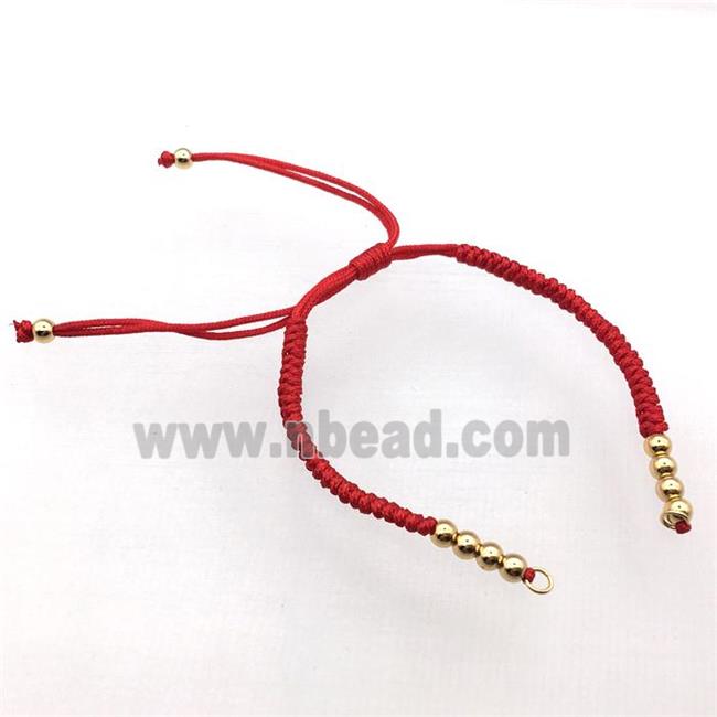 red nylon wire bracelet chain, resizable
